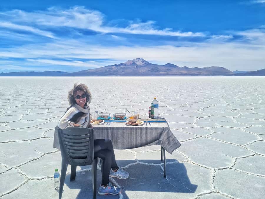 2-Day Private Tour Uyuni Salt Flats including Tunupa Volcano - Into the Salar and across the white expanse