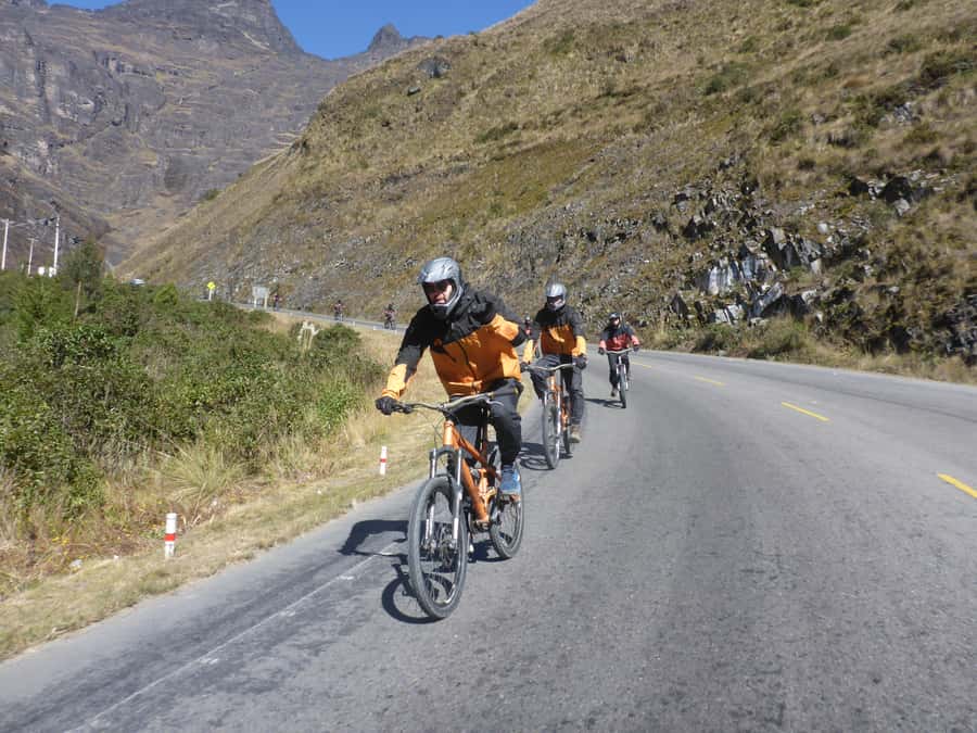 From La Paz: The World's Most Dangerous Road Biking Tour - Chuspipata marks the real start of Death Road