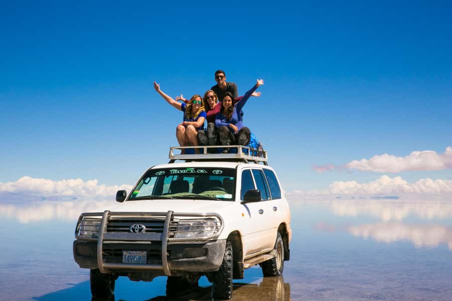 From Uyuni:Uyuni Salt Flats with Incahuasi Island |Full day| - Colchani shows salt as a local product